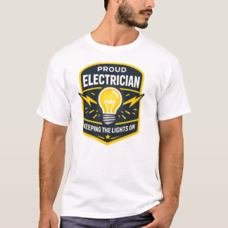 T-shirt Proud Electrician Keeping The Lights On Shirt