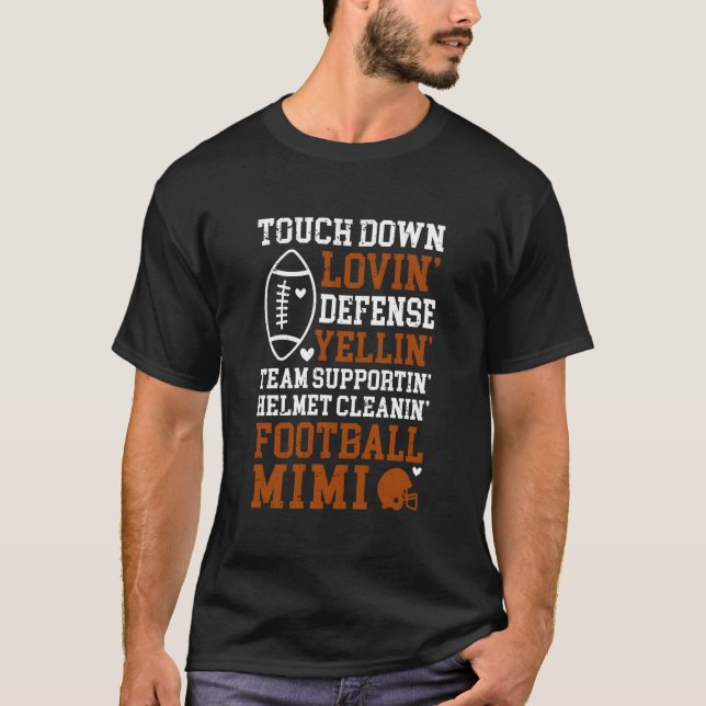 T-shirt Proud Football Mimi Grandma Mimi Of A Football Pla (Devant)
