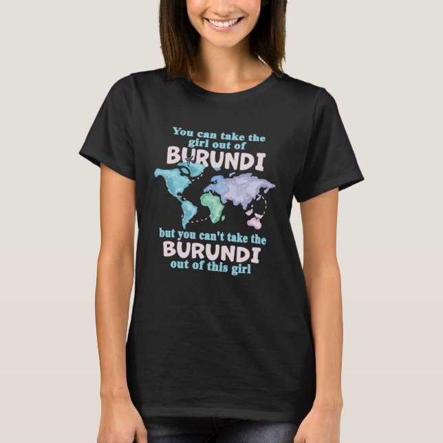 T-shirt Proud Girl From Burundi  Relocation From Burundi (Devant)