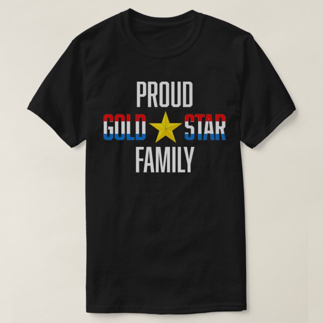 T-shirt Proud Gold Star Family Military Tee for Families o (Design devant)