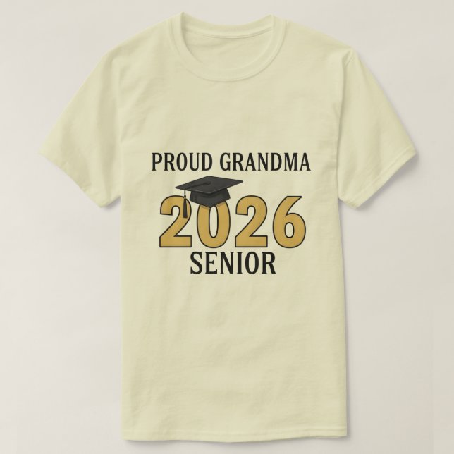 T-shirt Proud Grandma of a 2026 Football Senior Class (Design devant)
