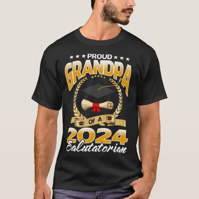 T-shirt Proud Grandpa Of A 2024 Salutatorian (Devant)