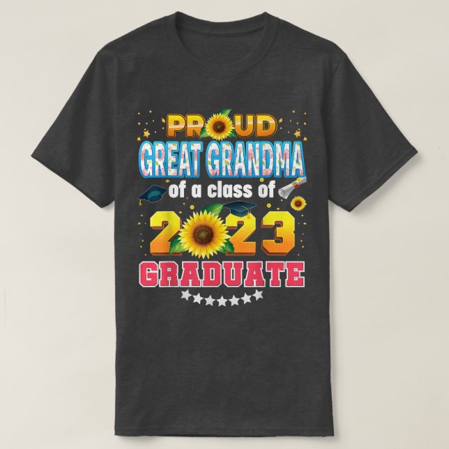 T-shirt Proud Great Grandma of A Class 2023 (Design devant)