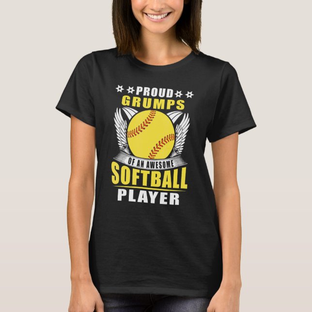T-shirt Proud Grumps Of An Awesome Softball Player Softbal (Devant)