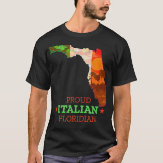 T-shirt Proud Italian Floridian Florida Map and Italy Fla