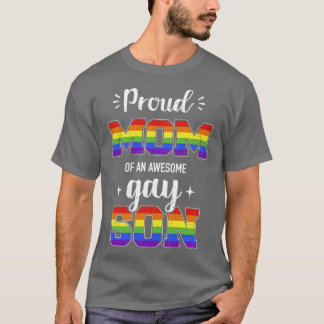 T-shirt Proud mama of awesome gay son rainbow pride month 