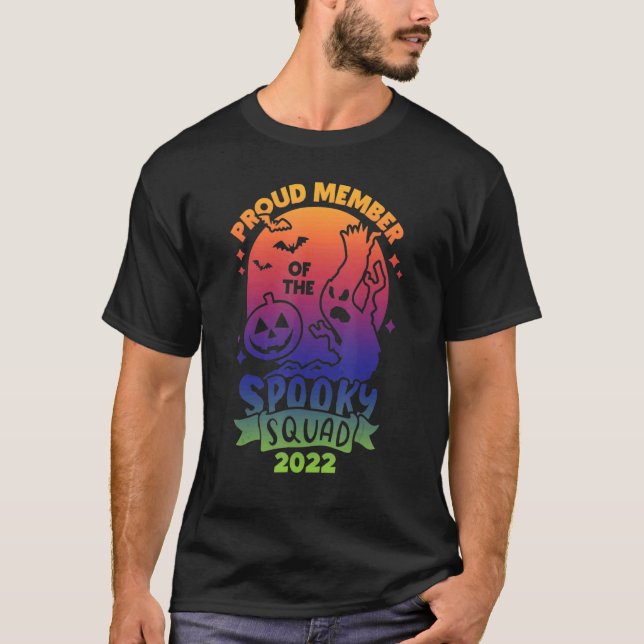 T-shirt Proud Member of the Spooky Squad 2022 Happy Hallow (Devant)