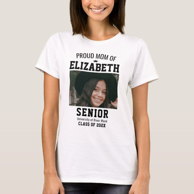 T-shirt Proud Mom Senior Year Graduate Parent Custom (Devant)
