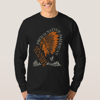T-shirt Proud Native American Job Spanish Teacher