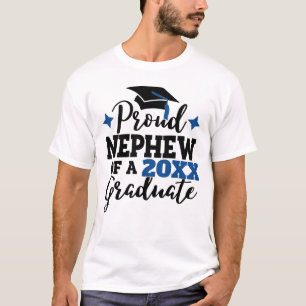 T-shirt Proud neveu 2022 diplômé noir bleu tassel