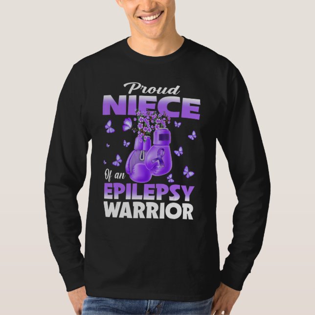 T-shirt Proud Niece Of An Epilepsy Warrior Epilepsy Awaren (Devant)