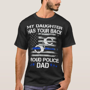 T-shirt Proud Papa d'un officier de police Thin Li