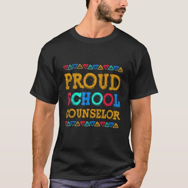 T-shirt Proud School Counselor African Pride Black History (Devant)