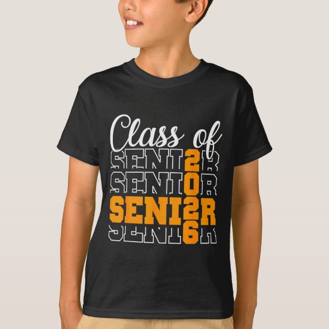 T-shirt Proud senior 2026 graduation high school class of (Devant)