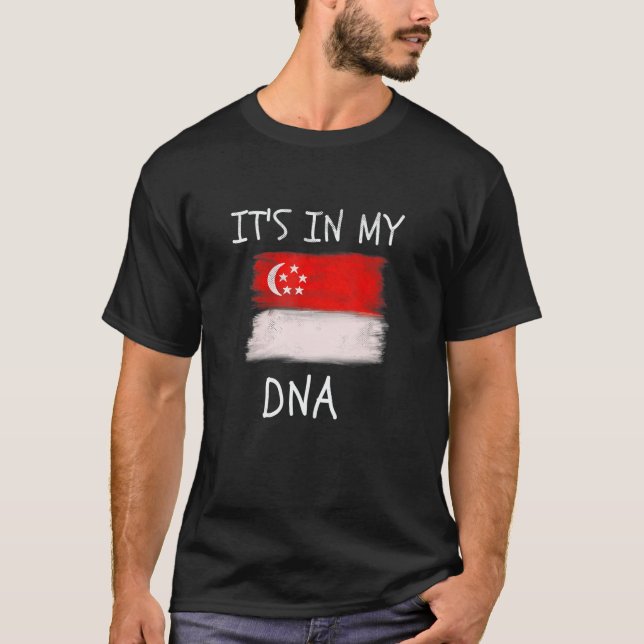 T-shirt Proud Singaporean Pride It's In My DNA Singapore F (Devant)