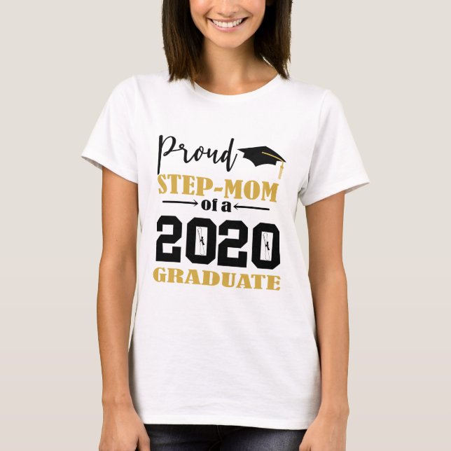 T-shirt Proud Step Maman d'un diplômé de 2020 (Devant)