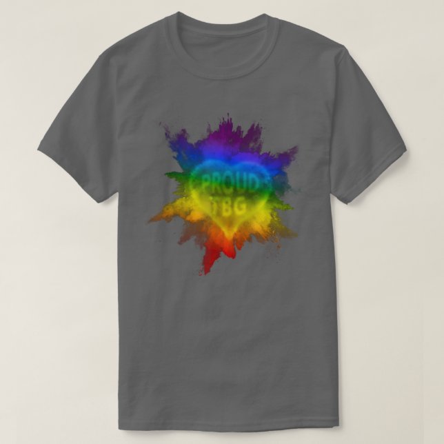 T-shirt Proud To Be Gay Flag Pride Rainbow Eploding  LGBTQ (Design devant)