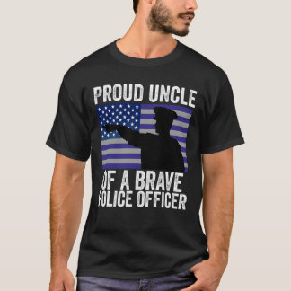 T-shirt Proud Uncle of A Brave Police Officer boy