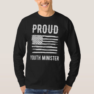 T-shirt Proud Youth Minister Profession American Flag