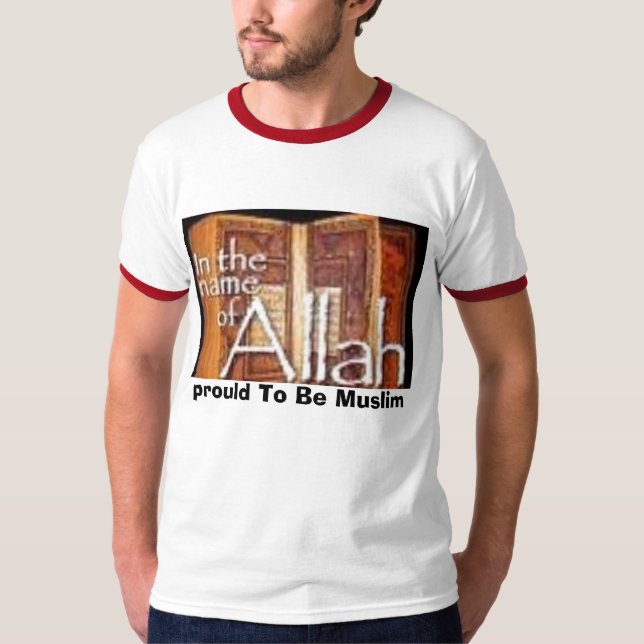 T-shirt prould à être musulman (Devant)