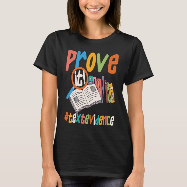 T-shirt Prouver It Text Evidence u2013 Enseignant (Devant)
