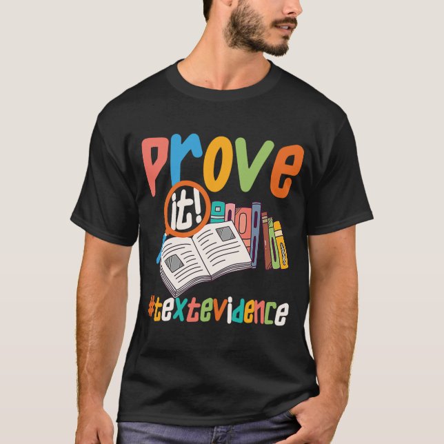 T-shirt Prouver It Text Evidence u2013 Enseignant (Devant)