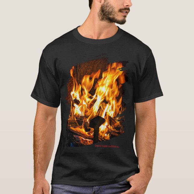 T-shirt proverbe latin avec belle cheminée (Devant)