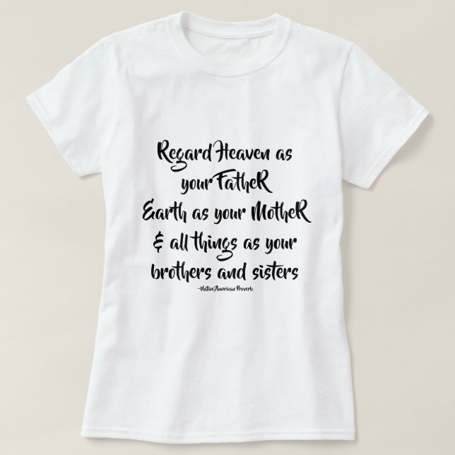 T-shirt Proverbe père, mère, frères et soeurs (Design devant)