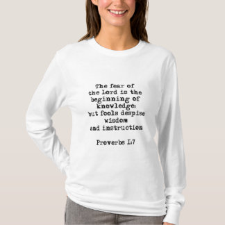 T-shirt Proverbes 1:7| La peur du Seigneur