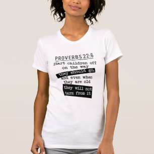 T-shirt proverbes 22:6 la citation biblique former un enfa