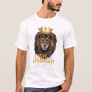 T-shirt Proverbes 30:30 KJV Bible Citation Unisex