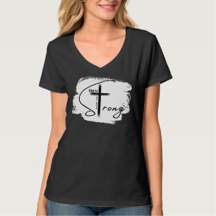 T-shirt Proverbes 3125 Elle est forte Église Bible Jésus D
