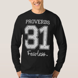 T-shirt Proverbes 31 sans peur - Jésus surfa chrétien