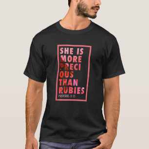 T-shirt Proverbes 3 15 Écriture biblique Inspirationnelle