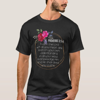 T-shirt Proverbes 3:5-6 Bible Verse Religieux Chrétien