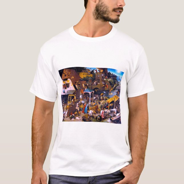 T-shirt Proverbes du Néerlandais, Pieter Bruegel l'Ancien (Devant)