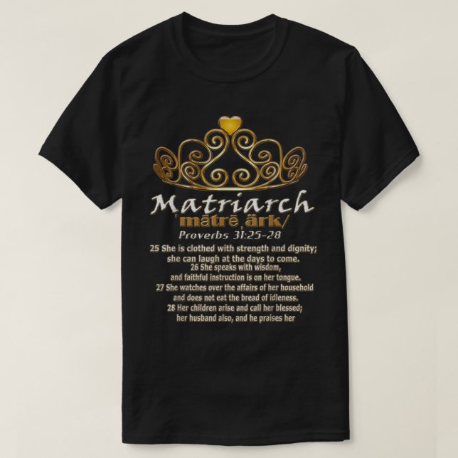 T-shirt Proverbes matriarques 31 Écriture biblique (Design devant)