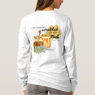 T-shirt Proverbios 16.24 Camisa de Mujer con versiculo