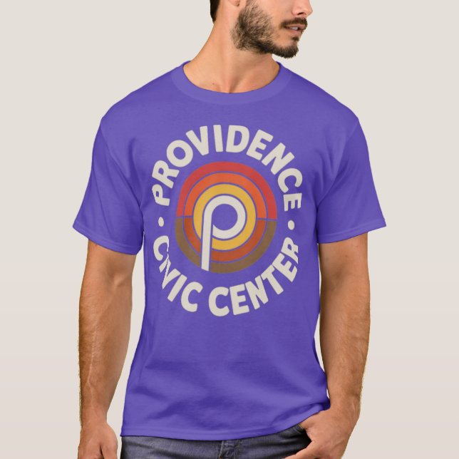 T-shirt Providence Civic Centre Retro 1970 Rhode Island (Devant)