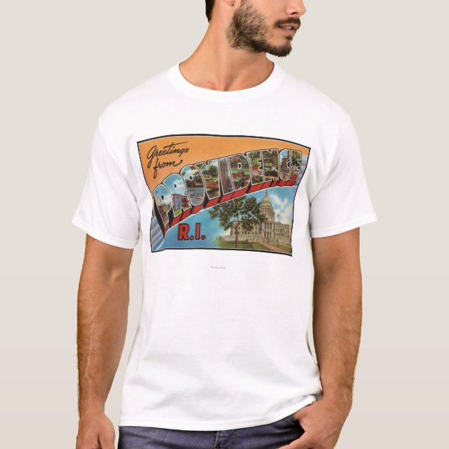 T-shirt Providence, Île de Rhode (bâtiment capital) (Devant)