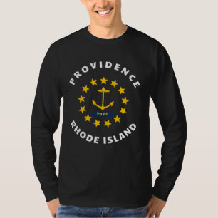 T-shirt Providence Rhode Island RI Drapeau Badge Rondelle