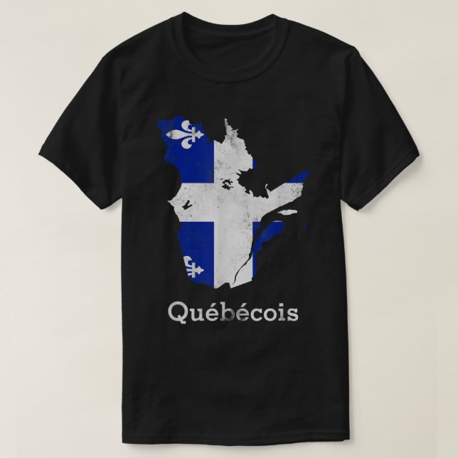 T-shirt Province de Québec - Montréal Français Québécois (Design devant)