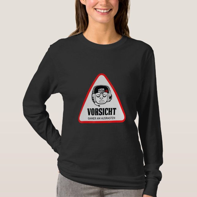 T-shirt Prudence Gamer Dire Console Jeu Pc Gamer Strea (Devant)