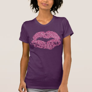 T-shirt Prune et chemise de baiser de lèvres de parties