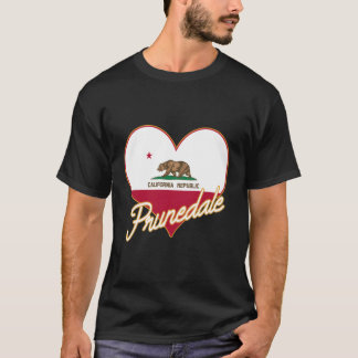 T-shirt Prunedale Ca California State Drapeau Heart Ville