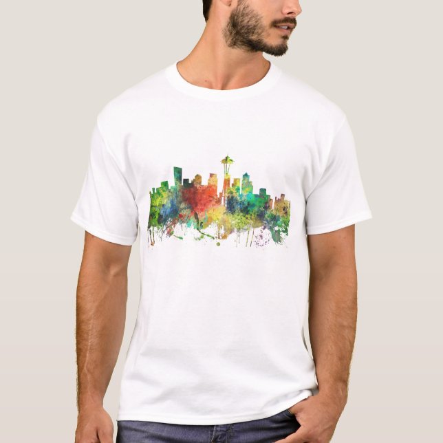 T-SHIRT PS D'HORIZON DE SEATTLE WASHINGTON - (Devant)