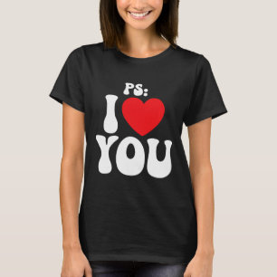 T-shirt Ps I Love You Day Purple Funny Valentine Matching