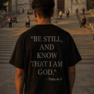 T-shirt Psalm 46:10T-Shirt-Be Still And Know That I Am God