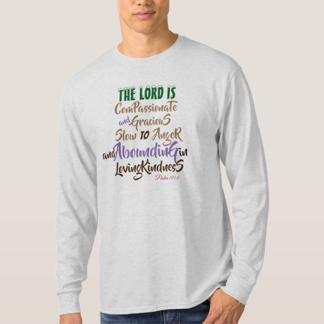 T-shirt Psaume 103:8 Déclaration De Qui Est Le Seigneur (Devant)