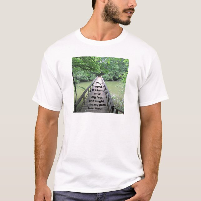 T-shirt Psaume 119:105 Ta parole est une lampe à mes pieds (Devant)